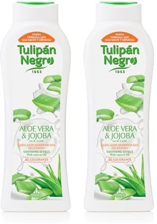 TULIPÁN NEGRO, GEL DE BAÑO ALOE VERA 650ML (Paquete de 2)
