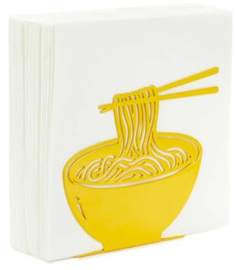 Balvi Portatovaglioli Ramen Colore Giallo Design Originale a Forma di Ramen Metallo