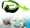 Generisch Taucherbrille Kinder, 2025 Neu Schwimmbrille Kinder mit Nasenabdeckung, Verstellbares Silikonband Schnorchelmaske 180°Panorama HD Anti Nebel Anti-Leck Swimming Goggles für 4-16 Jahre (Grün)