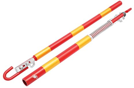 QIERF Abschleppstange 3T Auto Sicherheits Anhängerkupplung, Schleppstange mit Zwei-Wege-Dämpfung, Eisen für PKW & SUVs 183cm Länge, Rot-Gelb Warnfarbe Ideal für Pannenhilfe & Werkstätten