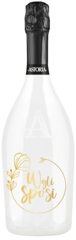BRANDGIFT.IT Bottiglia Personalizzata Matrimonio Astoria Spumante Brut 75 ml Perlage Fine Persistente Sapore Fitto Ed Equilibrato Bottiglia Prosecco Personalizzata Matrimonio Per Brindisi Originali