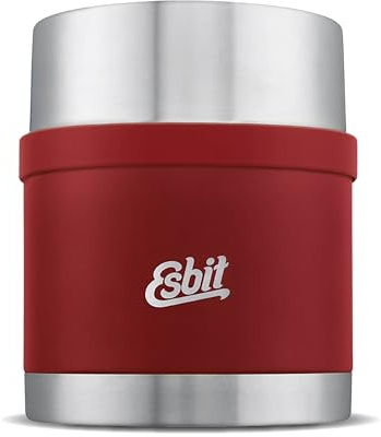 Esbit termobehållare sculptor för mat – varmhållningsbehållare 500 ml i vinröd – tillverkad av rostfritt stål för varm och kall mat