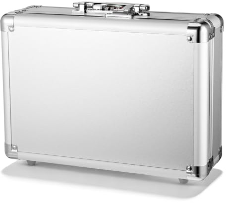 Cabilock Aluminum Medicine Box with Combination Lock, Small Lockable Hard Case for First Aid, Portable Metal Toolbox for Tools and Electronics - 29cm Silver