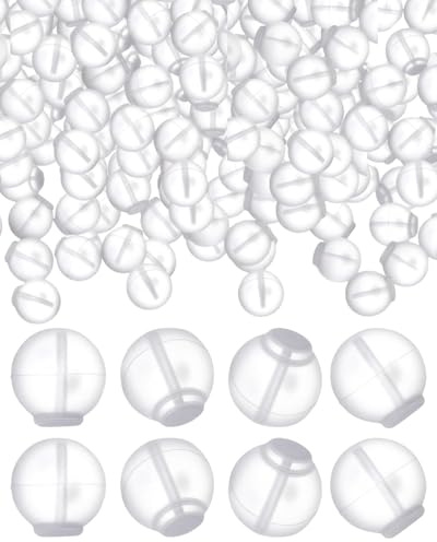 UYRVAPE 100 Piezas Tuercas de PendientesTransparente Silicona Cierres Pendientes Tapón Posterior de Pendiente de Seguridad para Hacer Manualidades Fabricación(esférico)