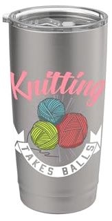 Knitting Takes Balls Knitting Wool Wool Ball Stainless Steel Insulated Tumbler