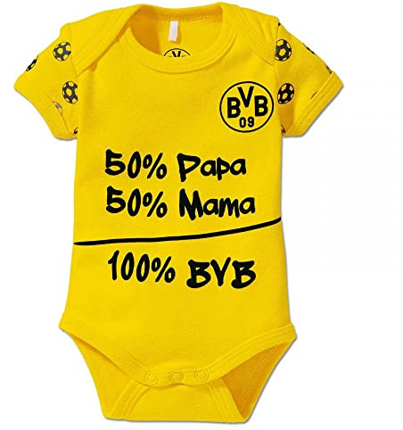 BVB-Babybody Nur der BVB gelb Gr. 86/92 Borussia Dortmund