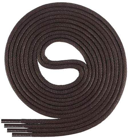 Di Ficchiano runde gewachste Schnürsenkel für Business, Anzug- und Lederschuhe - ø 2-4 mm - Längen 45cm - 200 cm - sehr reißfest - Made in Europa