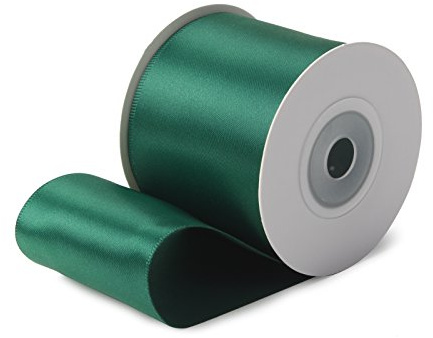 RUSPEPA Doppelseitiges Satinband – 50mm x 9m Geschenkband Dekoband - 587 Waldgrün
