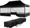 INSTENT Alu Gazebo 3 x 6 m PRO 4 Parti Laterali Impermeabili Protezione UV 50+, Nero