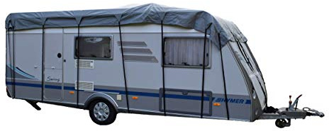 GreenYard Universal Wohnwagen-Schutzdach I 850 x 300 cm | Camping Schutzdach | Schutz vor UV Strahlung und Nässe | wasserabweisend und atmungsaktiv | 4- lagiges Vlies | inkl. Aufbewahrungstasche