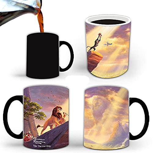 ANGANGAN Tasse à café Tasse Magique, Mug effet thermique Mugs Change De Couleur en Fonction De La Température du Liquide （Lion