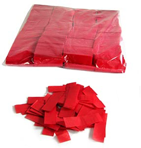 Super FX Coriandoli in Carta rettangolari 2x5 cm Confezione da 1 kg (Confezione Singola (1 kg), Rosso)