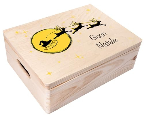 Creative Deco Weihnachtsgeschenke Personalisiert Holzkiste Santa Schlitten