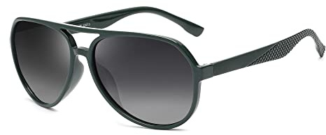JIM HALO Lunettes de Soleil Polarisées Hommes Femmes Lunette de Conduite en Plastique Surdimensionnées