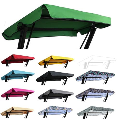 SILUK Universal Sonnendach für Hollywoodschaukel Dach-Plane für Garten-Schaukel Dachplane Ersatzdach (Grün)