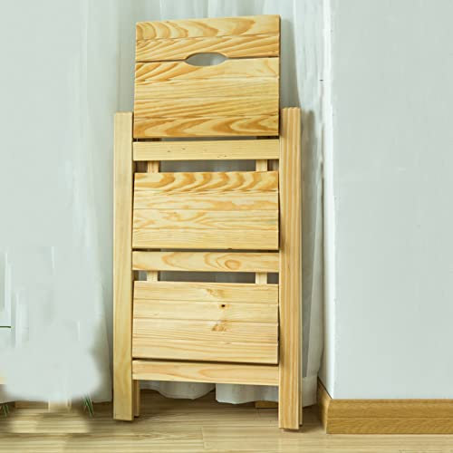 Trittleiter, zusammenklappbar, 3 Stufen, Holz, tragbare Leitern, Hocker, Treppenstuhl, faltbar, Zuhause, Bibliothek, Kletterleiter, kleine Fußhocker