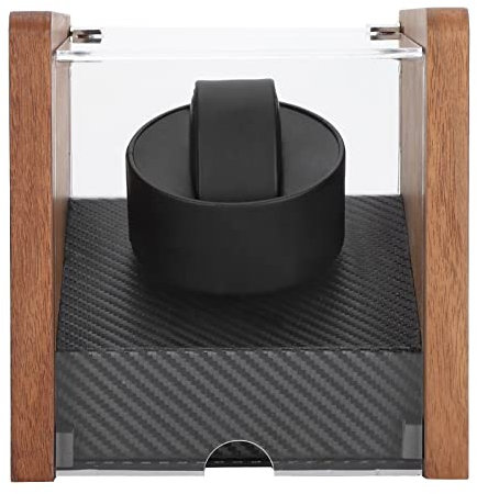 Fockety Automatischer Einzeluhrenbeweger, Mechanisch Aufbewahrungsbox für Uhren Elektrisch Transparent Uhren-Display-Box Rotationsmodus Uhren-Organizer-Etui, Adapter oder (1+0