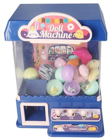 PUNELE Claw Machine for Kids, Mini Vending Machine Girls Toys,Claw Catch Toy Vending Machines Party Game Candy Grabber Machine Toys for Small Toys Treats (Blue)