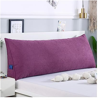Mswborml Moderne Rückenkissen Keilkissen Bett mit Abnehmbarem und Waschbarem Bezug, Weich Rückenkissen Bett 100 120 150 180 200cm, Bett-Rückenstütze Keilform Dreieckiges Kopfkissen,J,180cm/71inch