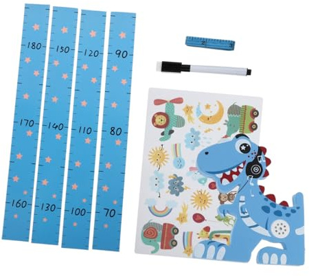 ibasenice Einzigartiges Wandtattoo Mit Baby-wachstumsmesslatte Im Cartoon-dinosaurier-design 3d-wachstumstabelle Für Kinder Für Jungen Und Mädchen Dekorative Wandaufkleber