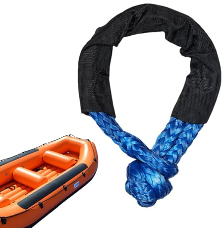 Manilles de remorquage tout-terrain | Sangle souple | Corde synthétique souple | Corde synthétique de récupération de route | Kinetc | Pour remplacer la sangle de remorquage