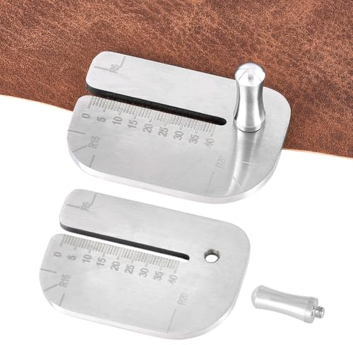 UNICRAFTALE Plaque D'Aide à la Couture pour Cuir Outils de Couture en Acier Inoxydable Outils de Travail du Cuir pour Poinçon à Griffes Outils de Travail du Cuir Accessoires