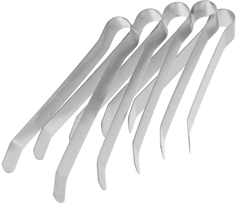 HYTROVE Edelstahl Kerzenlöscher Packung Silber, Leicht Tragbar | Dochtklemme, Platzsparend Verstaubar, für Sicheres Löschen, Verhindert Nachglimmen, 5 Stück