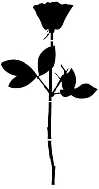 GreenIT Rose Car Window Mirror Sticker Tattoo Decals Vinyl Self-Adhesive Decorative Film Depeche Mode (Black, 20 cm)