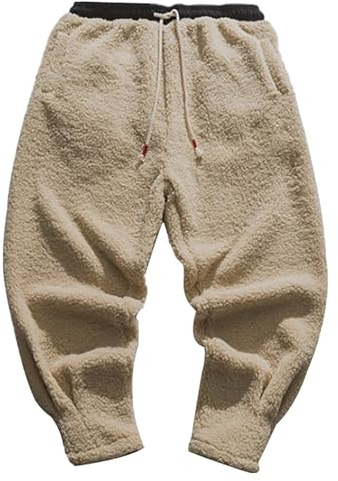 Generisch Teddy Fleece Hose Herren, Plüschhose Herren Sport, Jogginghose Mit Tunnelzug Fleecehose Mit Bündchen Sporthose Große Größen Trainingshose Einfarbig Klassischer Fitnesshose Für Winter