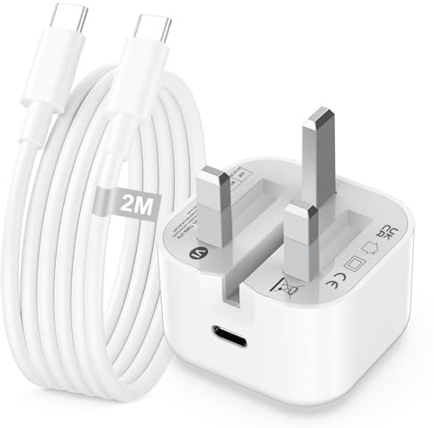 iPhone 17 16 15 Fast Charger, 20W iPhone Charger Fast Charge 2M iPhone USBC Fast Charger Cable and Plug USB C Charger with USB C Charger Cable for iPhone 17/16/15 Pro Max/15 Pro,iPad Pro, Mini