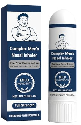 Inhalateur nasal pour hommes | Coup de fouet énergétique en 5 minutes | Sans hormones | Retrouvez votre vitalité