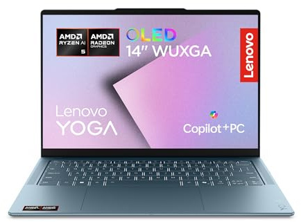 Lenovo Yoga Slim 7 | Laptop | Ryzen AI 5 | 16GB | 512GB | Ohne Netzteil | CoPilot+PC|14 WUXGA Display|OLED|Touch|AMD Ryzen AI 5 430|16GB RAM|512GB SSD|AMD Radeon Grafik|QWERTZ|Windows 11|Tidal Teal