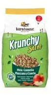 Pack 2x375g Muesli Krunchy Sun Manzana-Canela | Selección BIO | Granola Horneada | Calidad Vegana | Endulzado con Sirope de Arroz | Textura Extra Crujiente | Sabor Especiado Natural