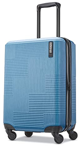 American Tourister Stratum XLT Expandable Hardside Luggage with Spinner Wheels, Blue Spruce, Carry-On 20-Inch