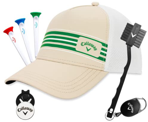 Callaway Cap & Gift Set - Kommt mit Hut, Hutclip mit Golfballmarker, Clubbürste und Par-Tees
