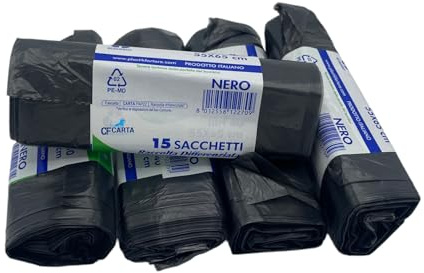 Sacs pour tri sélectif - 150 pièces (noir)