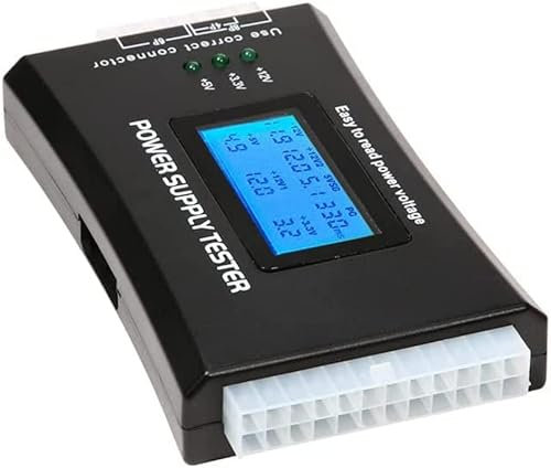 Tester di Alimentazione LCD, Alimentatore ATX Strumento di ispezione e Manutenzione Host di Computer con Display LCD, Tester di Alimentazione PC in Grado di rilevare alimentatori per Computer