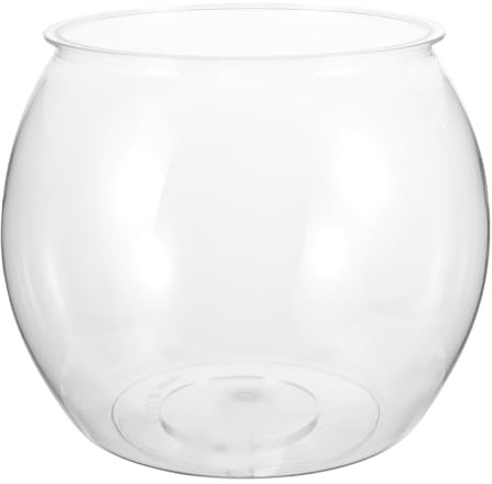 DOITOOL Clear Fish Bowl Plastic Fish Tank Round Tank Aquariums Vase Plant Tanks Glass Vases Fish Living Bowl for Centerpieces Home Decoration (9.43 Inch)