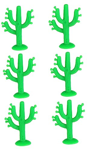 OUNONA 100pièces Miniatures De Cactus Artificiels Plantes Grasses Plastique Décoratives Ornements Réalistes pour Décoration De Maison Aquarium Et Gâteau