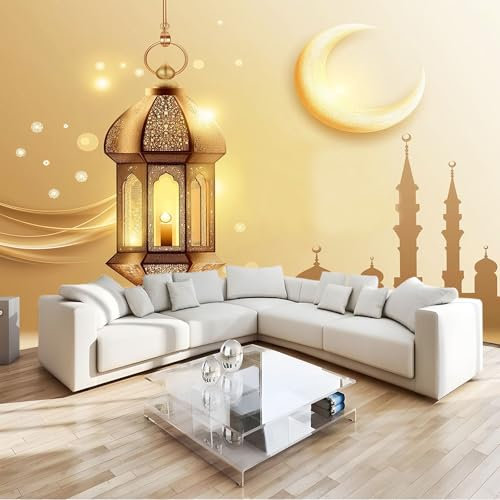 Fototapete Islamische Laternen Moscheen Eid Al-Fitr 200x140 cm Tapete Wandtapete Wanddeko Design Mustertapete Wand Dekoration Wohnzimmer Schlafzimmer Büro Flur