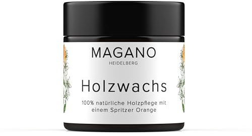 MAGANO - Holzpflege - 100% natürliches Holzwachs ohne Lösungsmittel - Perfekt für Schneidebretter, Möbel, Arbeitsplatten und anderes Holz - Mit Orangenöl und Bienenwachs - 200 ml