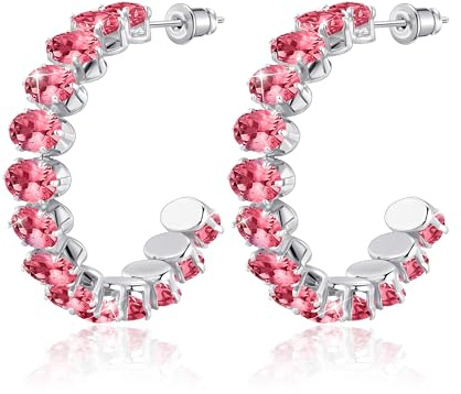 Linawe Pendientes tipo argolla de acero inoxidable para mujer, pendientes llamativos, hipoalergénicos, grandes, modernos, disponibles en oro y plata