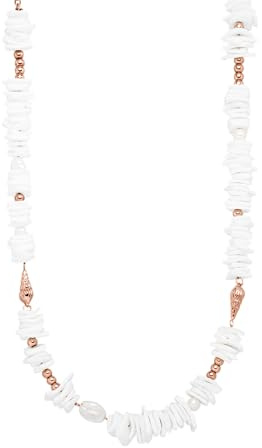 Purelei Wela Kette – Wasserfester Schmuck mit echten Perlen & Muschelstücken, verstellbar (40/45 cm)