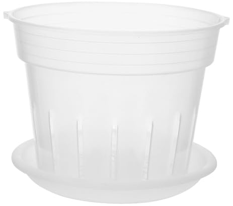 Gogogmee Vasi da Vivaio Trasparenti in Plastica Rigida con Sottovaso per Piante da per Violette Africane e Piante Design Traspirante e Facile da Spostare