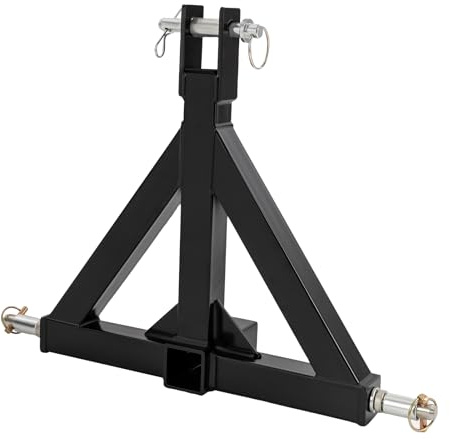 Enganche de remolque para tractor, 3 puntos de acogida de carril de cultivo Kat 2 con cabeza de bola de 2, tractor tractor, riel de cultivo con suspensión de tres puntos, robustos enganches de