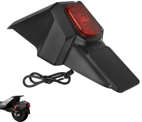 VOLOHAS Hinterer Kotflügel mit LED Rückleucht für Segway Ninebot ZT3/ZT3 Pro Elektroroller mit Rücklicht, Leerem Nummernschild, Original Hinterradkotflügel wasserdichte Abdeckung, Zubehör, Ersatzteil