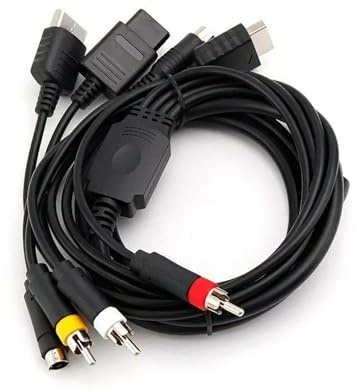 Fazvncv Allgemeines S-Video-Kabel für N64 DC128 klassische Konsolen, stabile Übertragung, PVC-Konstruktion