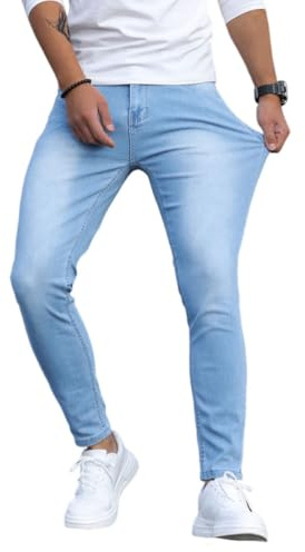 Oanviso Jeans de Vaqueros Hombre Skinny Denim Jean Hip Hop Slim Fit Pantalone Moda Elásticos Pantalón Largo Vaquero Ajustados