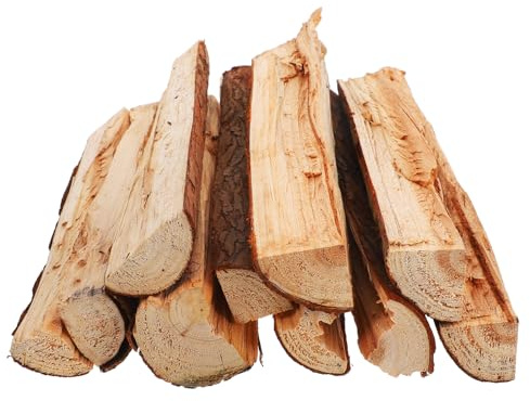 HEMOTON Leña Decorativa para Chimenea de Madera Marrón 10 Piezas Práctica y Estética para Decoración del Hogar y Fiestas al Aire Libre