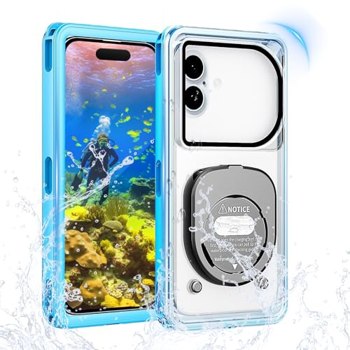 FainFun Protection Telephone Eau, IPX8 Coque Etanche, 6,95 in Pochette Etanche, Pochette Telephone Portable, étuis, Convient à la Plongée, Surf, Natation et à d'autres Activités Aquatiques (Bleu)